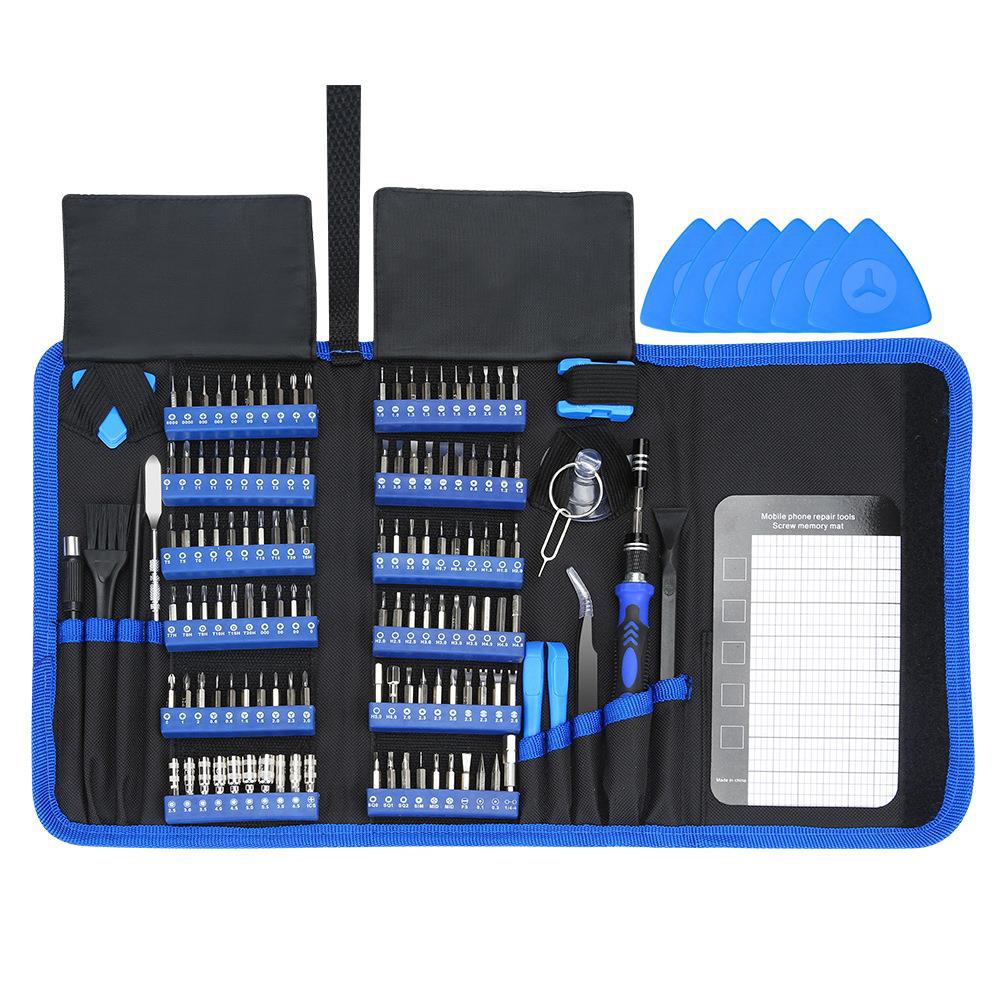 Professional 140-in-1 Precision Screwdriver Repair Tool Kit in Portable Oxford Bag(blue)