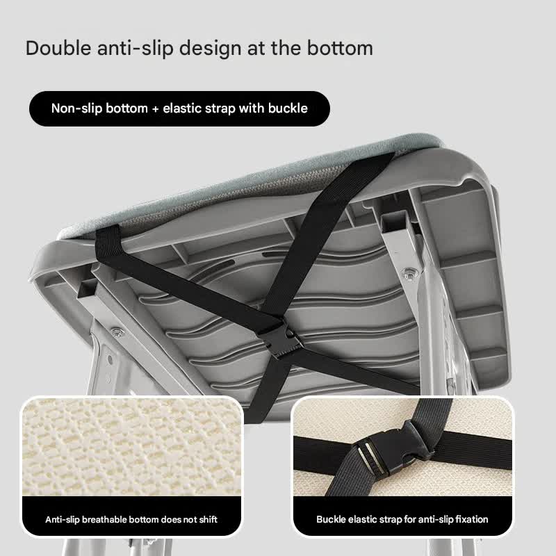 Memory Foam Student Seat Cushion - Pressure Relief, Non-Slip with Adjustable Straps for Healthy Posture(Astronaut Pink 36x34cm)