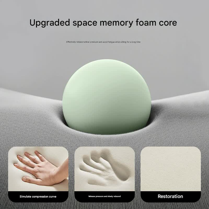 Memory Foam Student Seat Cushion - Pressure Relief, Non-Slip with Adjustable Straps for Healthy Posture(Astronaut Pink 36x34cm)