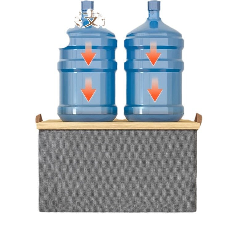 2pc Foldable Fabric Storage Bin with Steel Frame & Handles - 26L Stackable Closet Organizer(Grey)