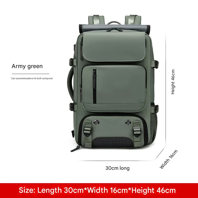 4-in-1 Convertible Travel Backpack &amp; Briefcase - Large Capacity, 16&quot; Laptop Compartment, USB Port(Army Green)
