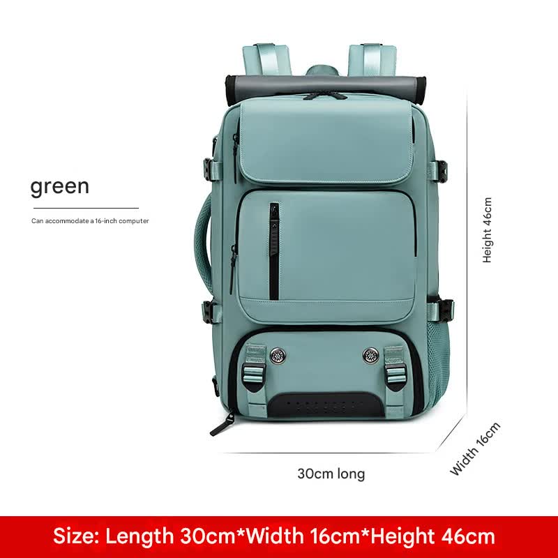 4-in-1 Convertible Travel Backpack &amp; Briefcase - Large Capacity, 16&quot; Laptop Compartment, USB Port(Green)
