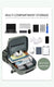 4-in-1 Convertible Travel Backpack & Briefcase - Large Capacity, 16" Laptop Compartment, USB Port(Black)
