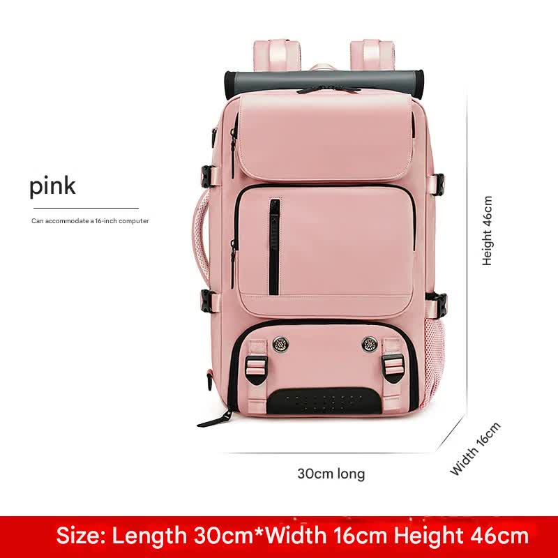 4-in-1 Convertible Travel Backpack &amp; Briefcase - Large Capacity, 16&quot; Laptop Compartment, USB Port(Pink)