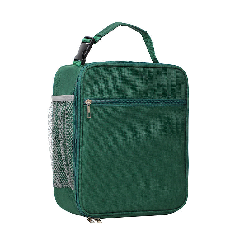 Green Portable Insulated Lunch Bag - Large Capacity Thermal Cooler Tote with Shoulder Strap for Work, School, and Picnic