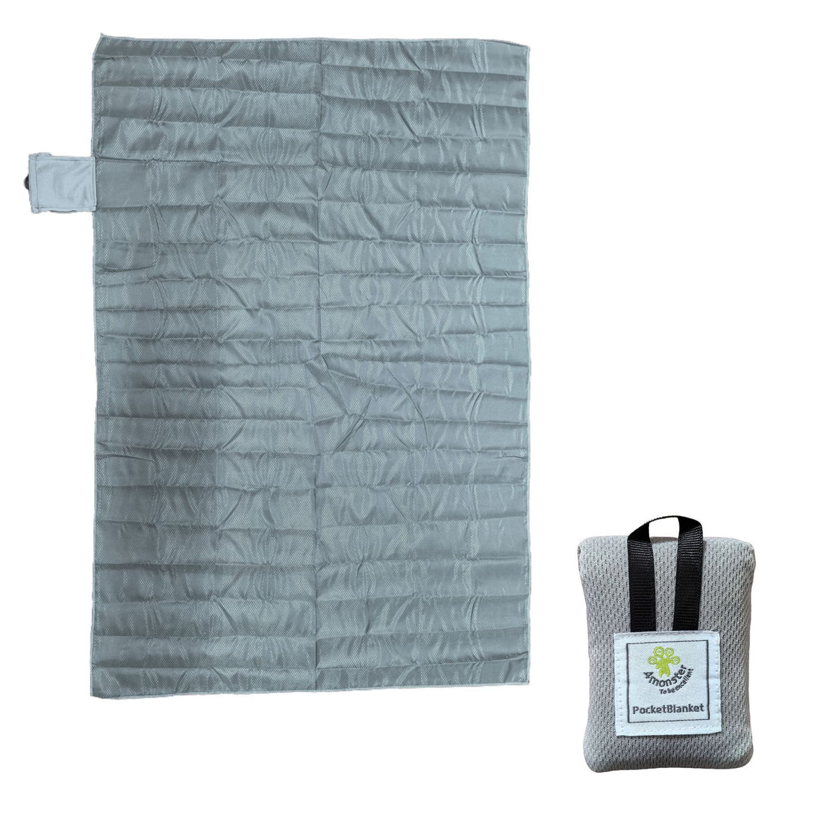 Grey (110*150cm) Compact Pocket Picnic Blanket - Waterproof &amp; Sand-Proof Mat for Beach, Camping &amp; Hiking