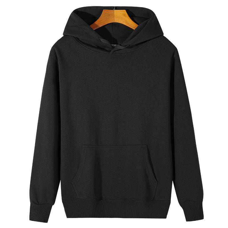 L Black Men's Classic Fleece Pullover Hoodie - Warm &amp; Cozy Winter Essential