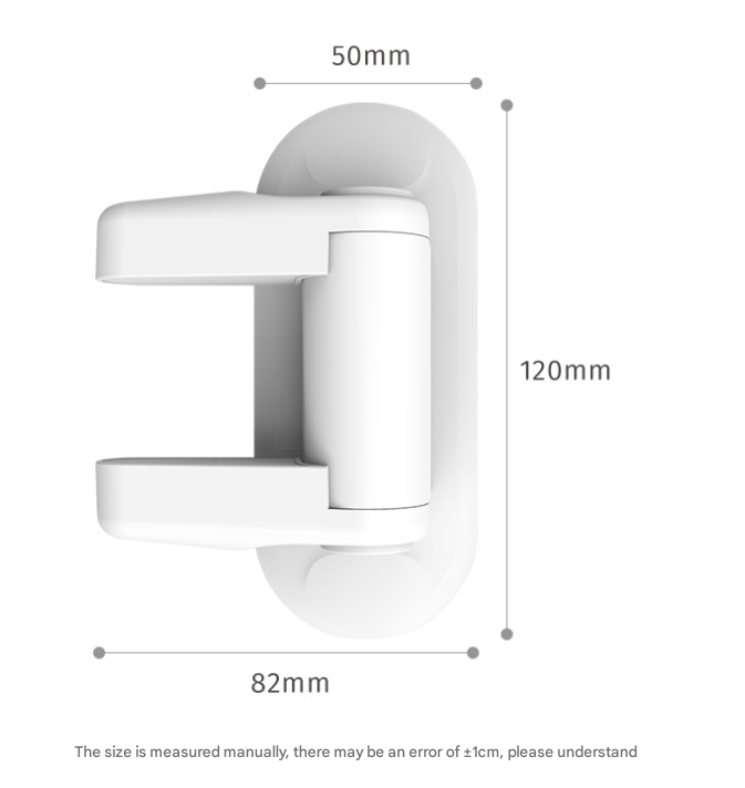 2-Pack White Child Safety Door Lever Lock - No-Drill Door Handle Lock for Home Security