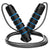 5 PCS Black-blue Adjustable Steel Wire Speed Jump Rope Set - Professional Fitness Rope with Ball Bearings for Cardio, Boxing & Workout