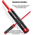 Black Weighted Jump Rope for Workout Fitness - Thick 9mm Cable for Intense Fitness, Strength & Cardio Workout