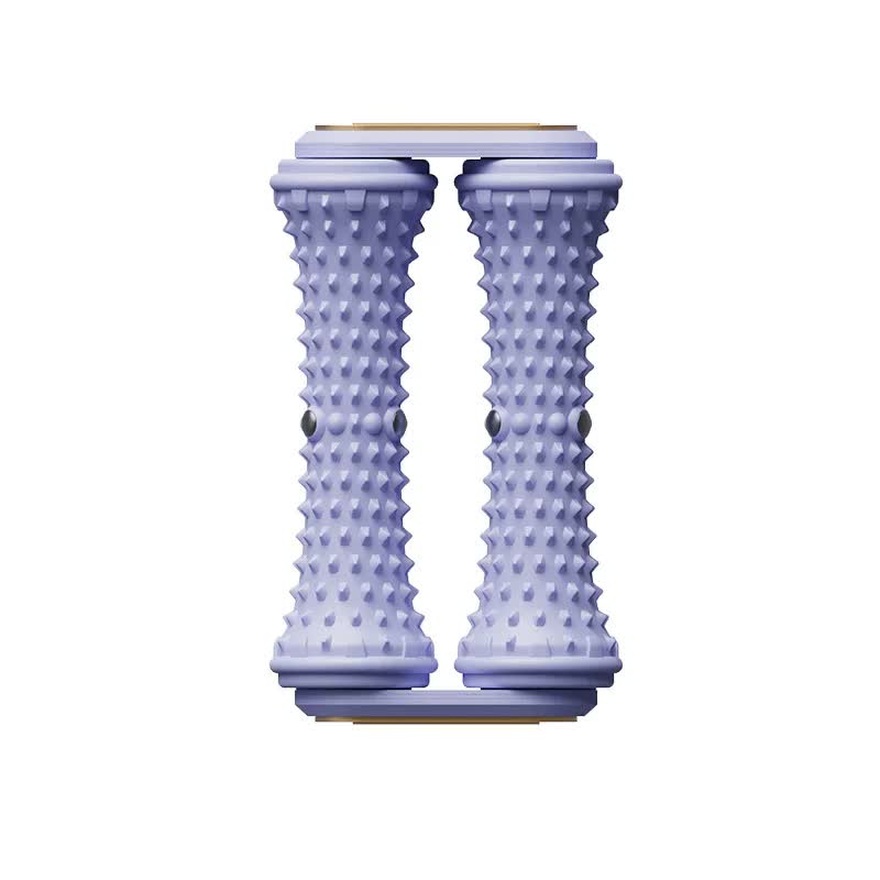 Purple Dual Foot Massager Roller - Therapeutic Deep Tissue Tool for Plantar Fasciitis, Arch Pain Relief &amp; Muscle Relaxation