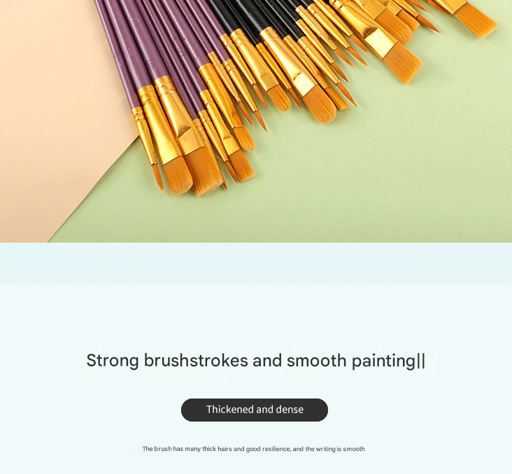 Black Versatile 10-Piece Artist Paint Brush Set (10 Sets Included) - for Acrylic, Oil, Watercolor & Gouache Painting