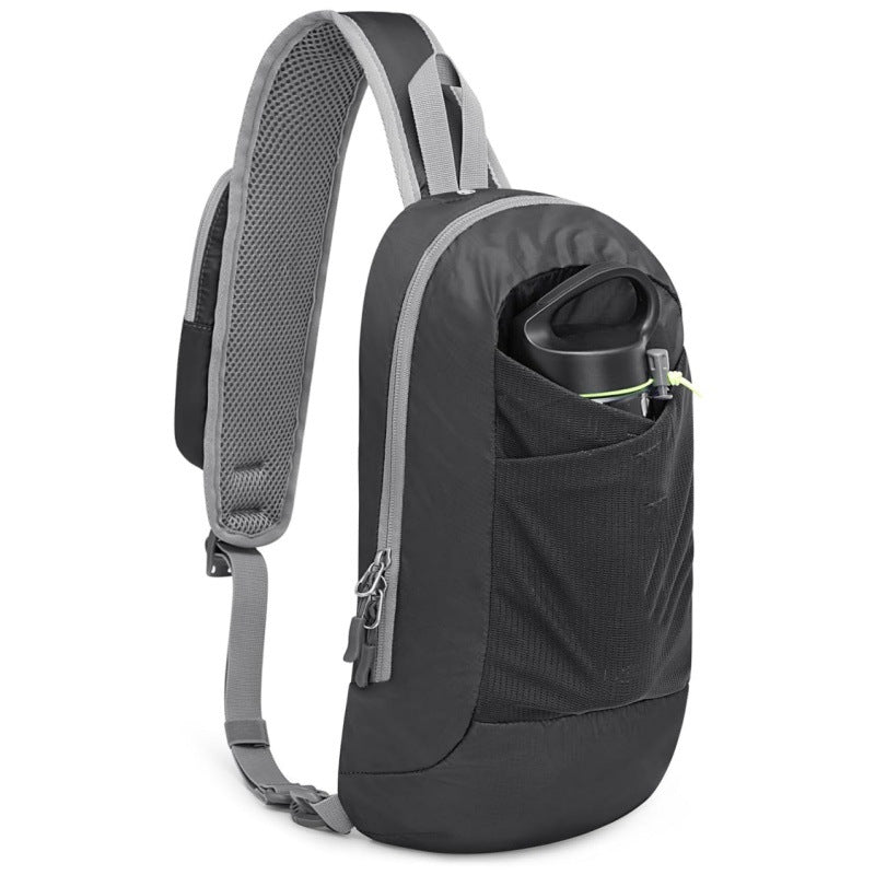 Black Lightweight Crossbody Sling Bag - Versatile Chest Daypack for Hiking, Travel &amp; Daily Use