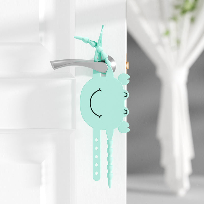 Green (6-Pack) Cute Crab Door Slam Stopper Set- Silicone Anti-Pinch &amp; Quiet Latch Guard