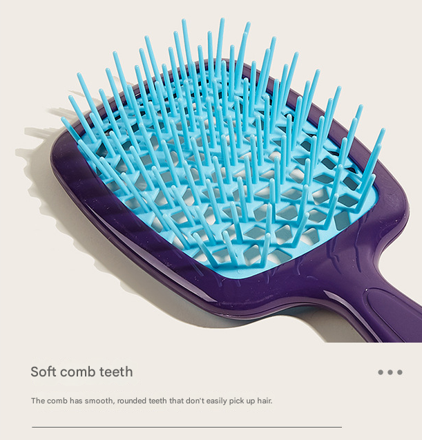 Pink 8-Piece Detangling Hair Brush Set - Vented Wet/Dry Brushes for Smooth, Knot-Free Hair