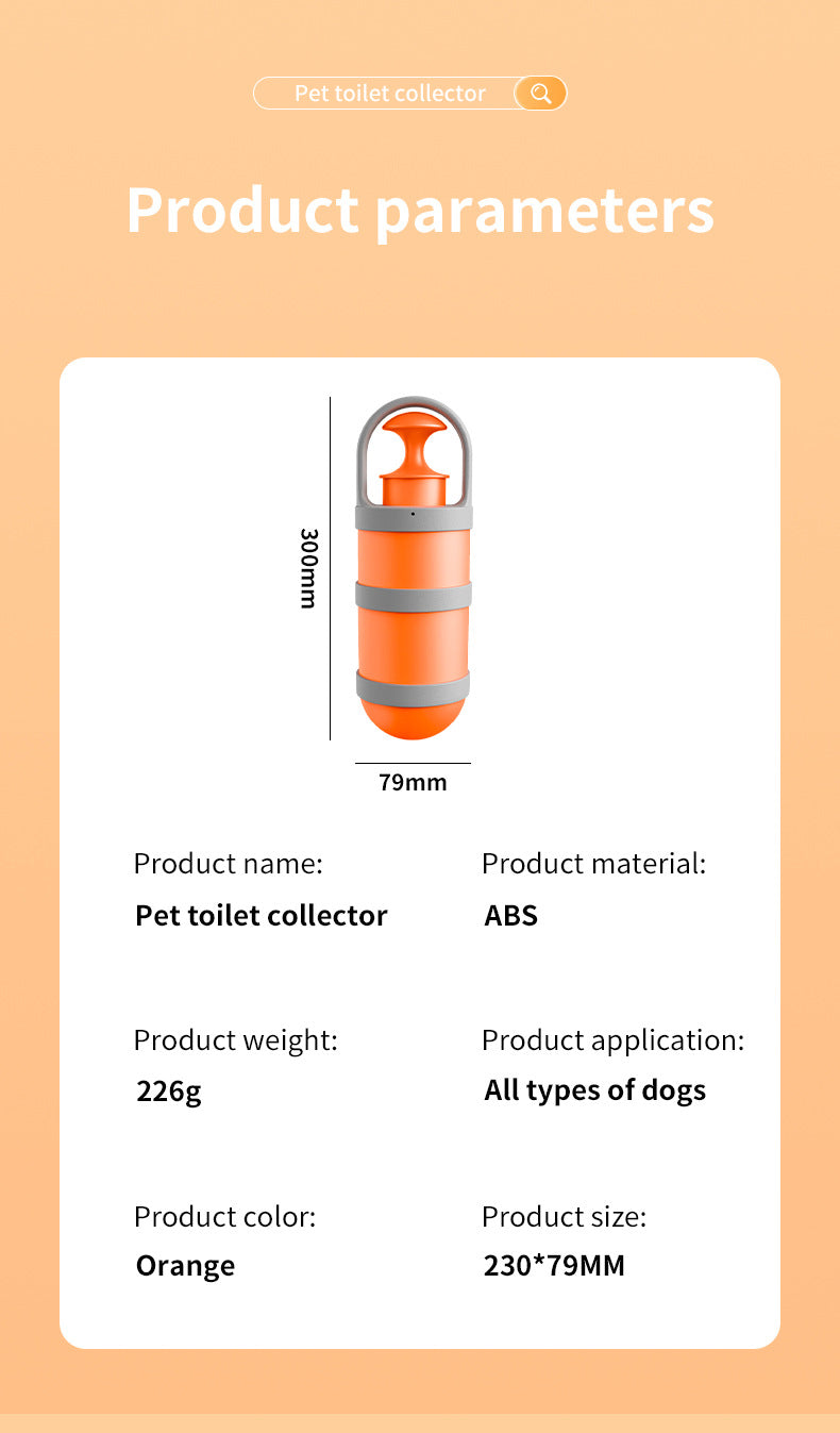 Portable Pet Waste Scooper - Compact & Hygienic Poop Picker for Dogs & Cats On-the-Go