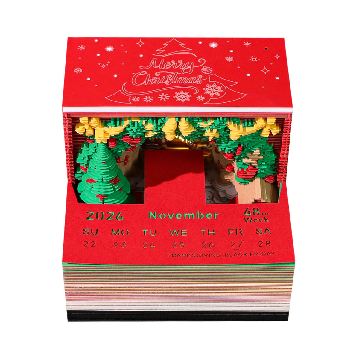 2026 Christmas Arch 3D Memo Pad - Creative Festive Gift &amp; Desk Ornament