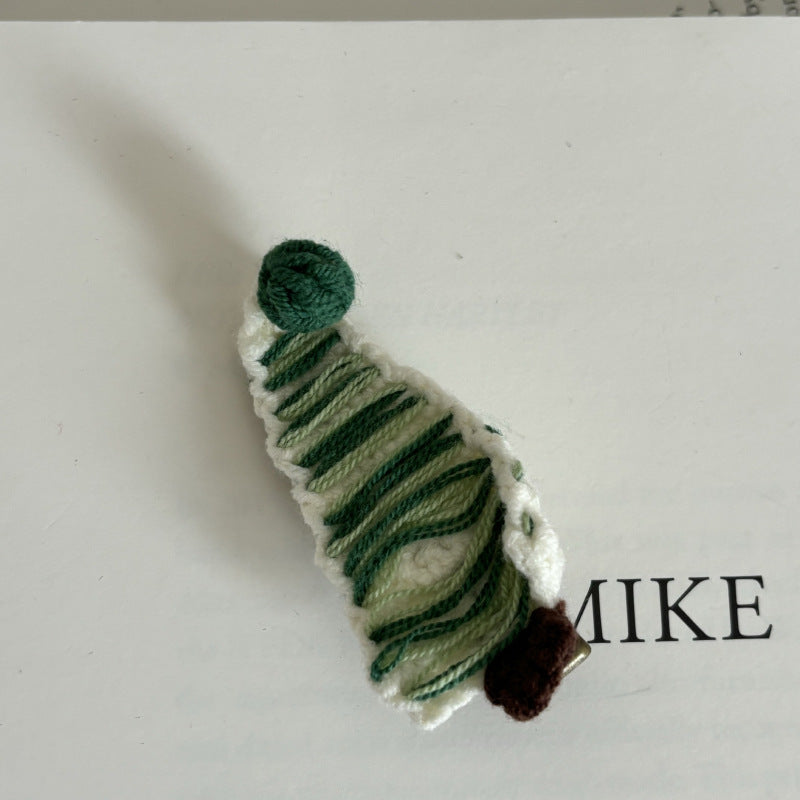 Christmas Collection Hair Clips - Set of 5 Random Main Image Styles, Festive Knitted Tree & Bow BB Clips, Bangs Clips & Hair Accessories