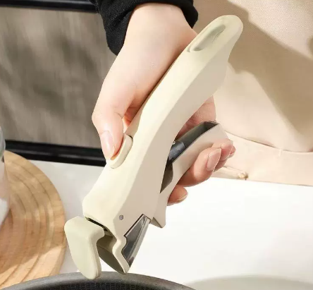 White Universal Detachable Pot Handle - Anti-Scald Handle Accessory for Milk Pots &amp; Woks, General Purpose