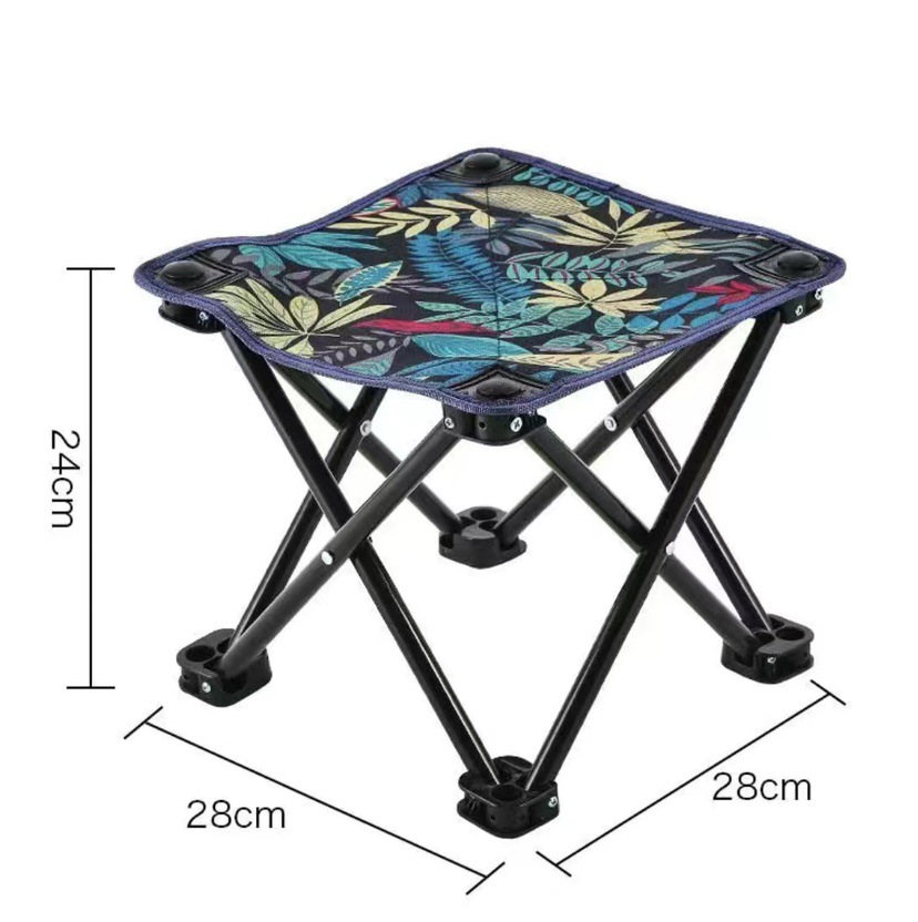 2-Pack Portable Outdoor Fishing Stool - Multi-Functional Leisure Chair for Camping, Art, Beach & More (28x28x24 cm)