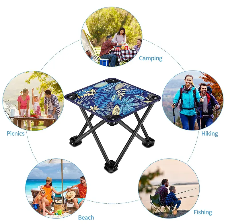 2-Pack Portable Outdoor Fishing Stool - Multi-Functional Leisure Chair for Camping, Art, Beach & More (28x28x24 cm)