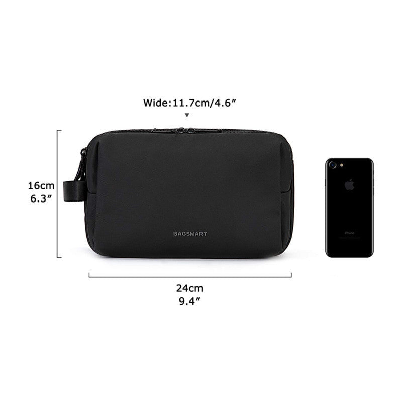 Pink Large Capacity Travel Toiletry Bag - Splash-Proof Organizer for Men's Business Trips & Swimming (24x11.7x16 cm)