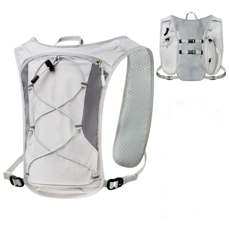 Grey Lightweight Hydration Backpack with 1.5L Water Bladder Compact Cycling Running Pack for Hiking and Outdoor Sports Ideal for Australian Adventures