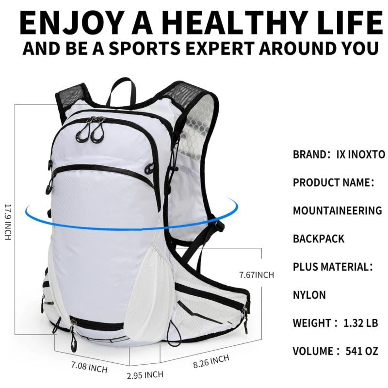 White Lightweight Outdoor Hiking Backpack Nylon Daypack for Cycling Camping and Mountaineering Breathable Sports Bag Ideal for Australian Adventures
