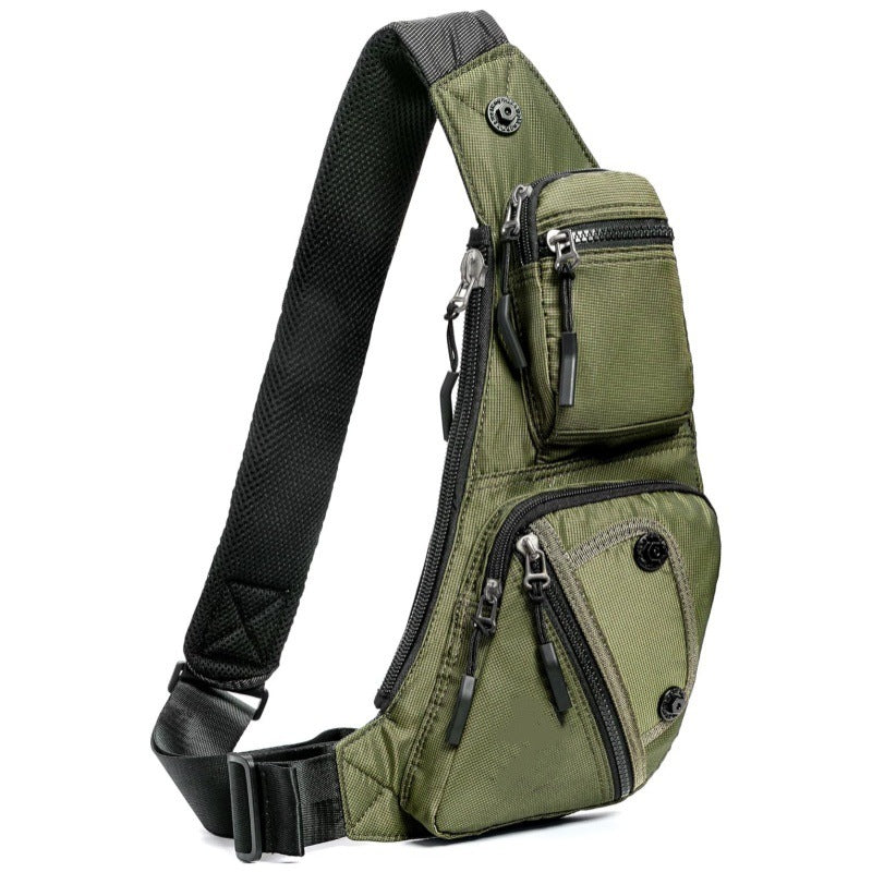 Green Tactical Style Sling Bag Crossbody Chest Pack Lightweight Daypack for Travel Hiking and Cycling Fits 8.3 Inch Notebook Ideal for Australian Outdoors