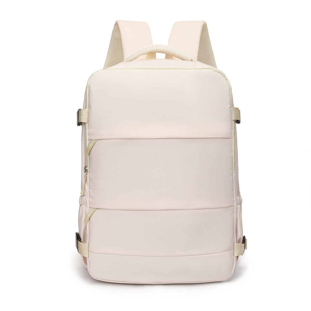 White 25L Travel Laptop Backpack with Shoe Compartment 180 Degree Opening Carry On Rucksack Fits 14 Inch Laptop Ideal for Business and Weekends