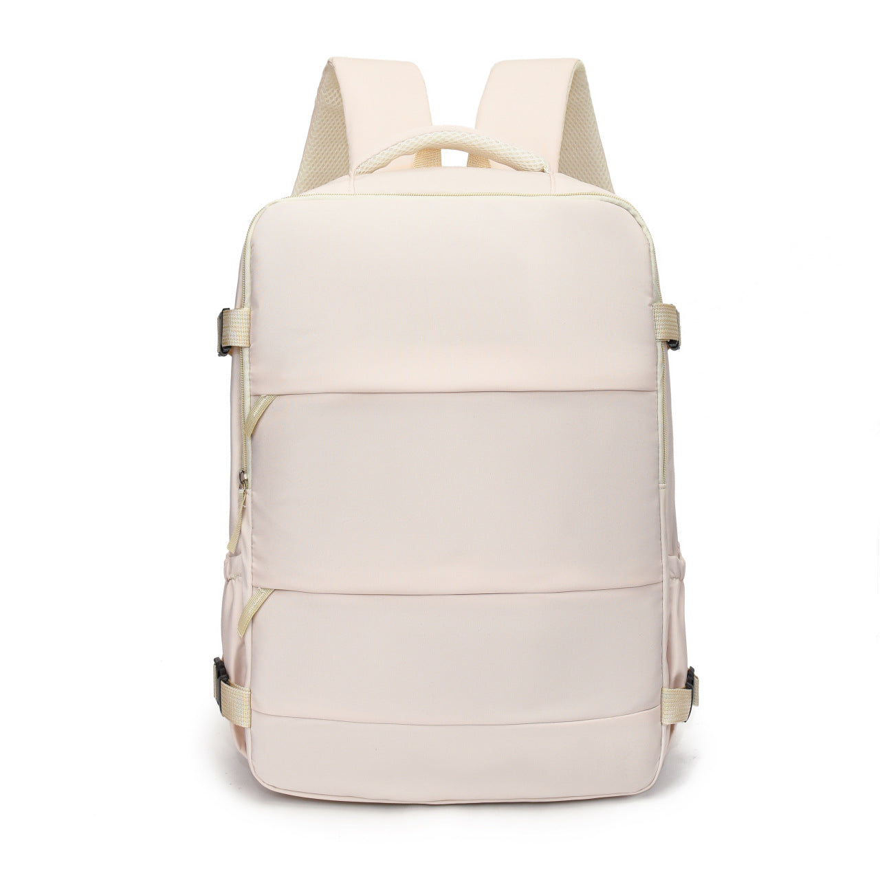 White 25L Travel Laptop Backpack with Shoe Compartment 180 Degree Opening Carry On Rucksack Fits 14 Inch Laptop Ideal for Business and Weekends