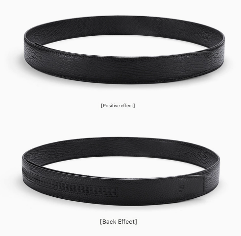 Men's Genuine Leather Ratchet Belt Automatic Buckle 120cm Adjustable Waistband with Gift Box for Business and Casual Wear