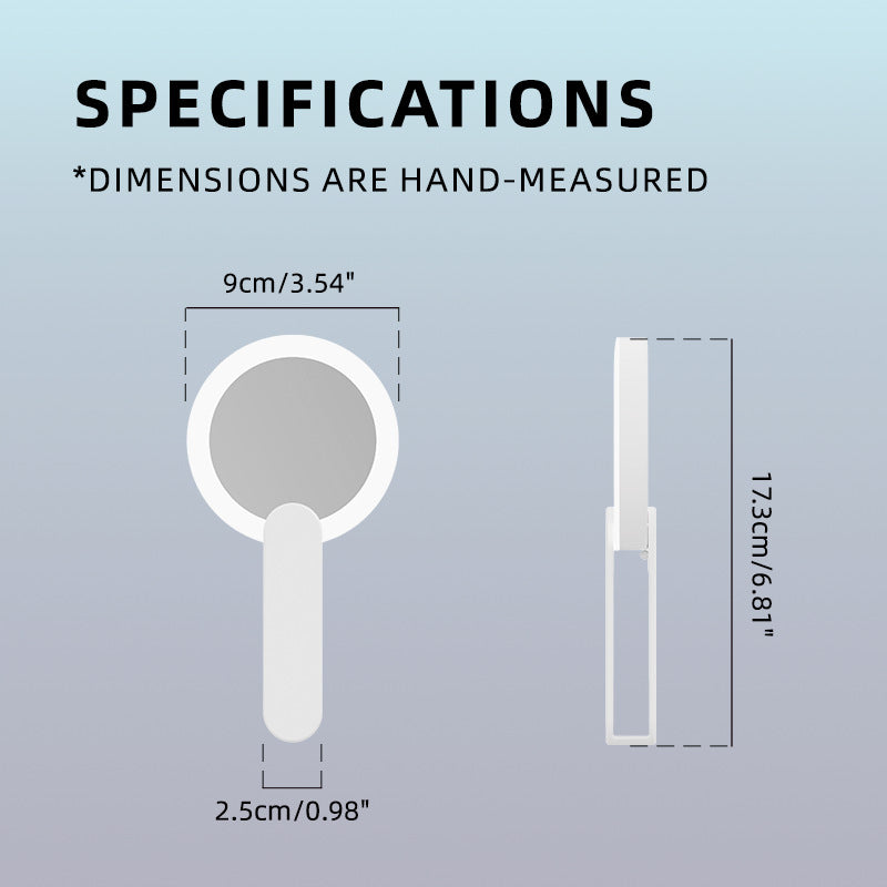 Portable LED Makeup Mirror Foldable Handheld Vanity Light Compact Travel Cosmetic Mirror for Women and Students
