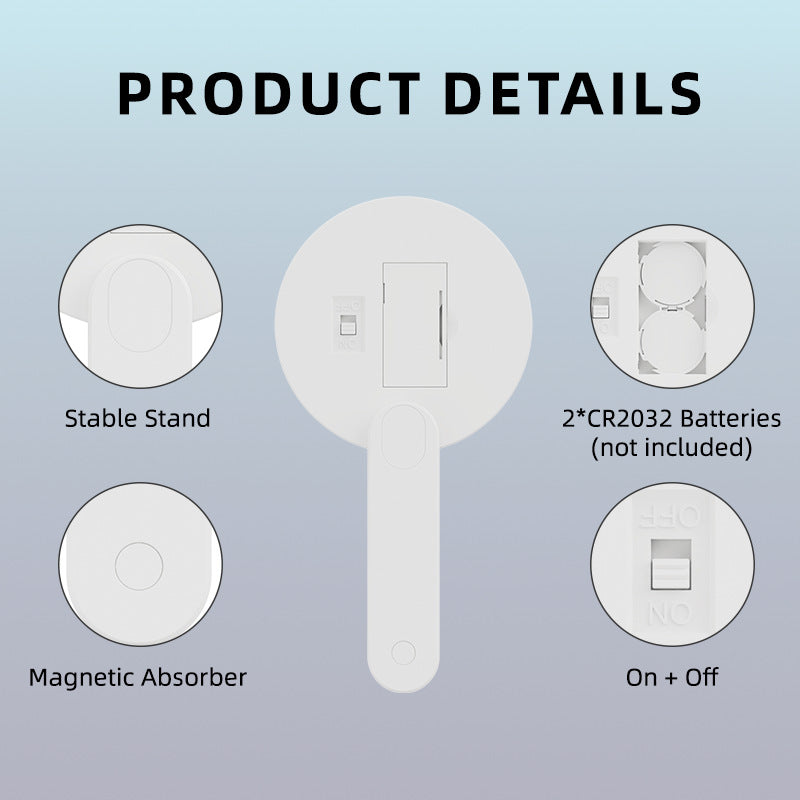 Portable LED Makeup Mirror Foldable Handheld Vanity Light Compact Travel Cosmetic Mirror for Women and Students