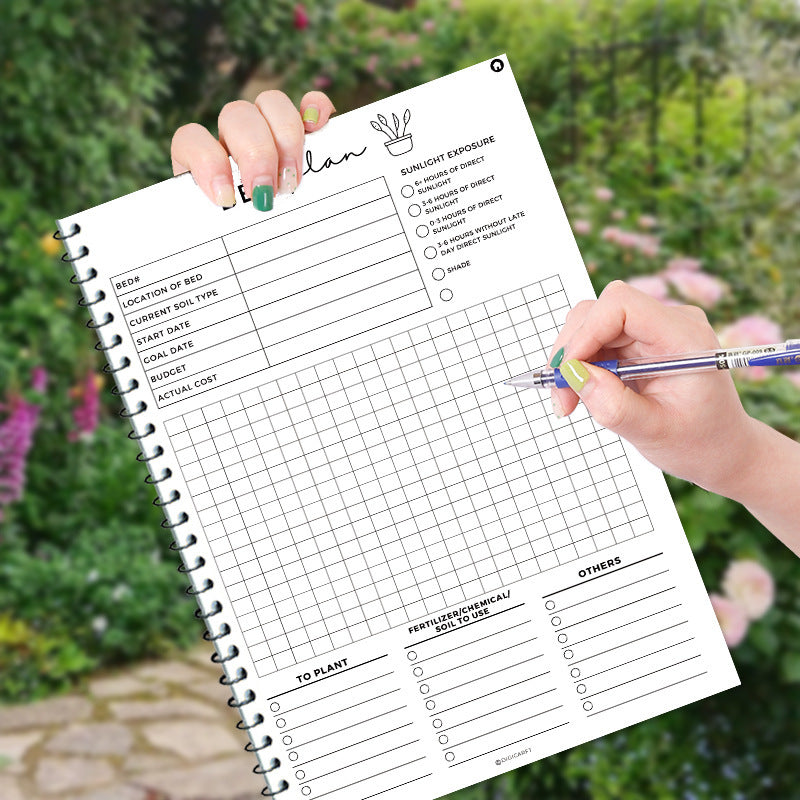 Garden Planner Journal & Plant Care Log Book with Layout Grids Watering Schedule and Budget Tracker for Indoor and Outdoor Gardening