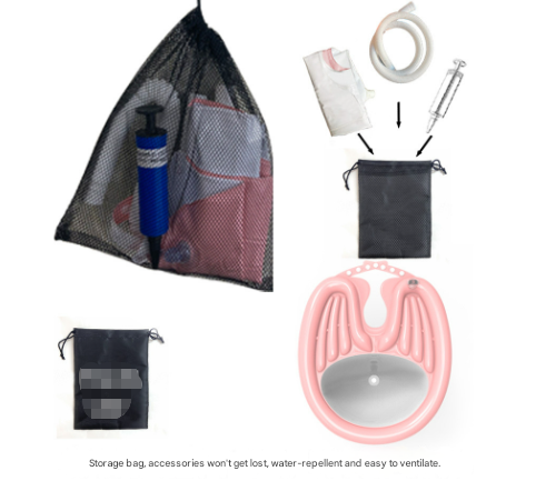 Black Inflatable Hair Washing Basin with Drain Tube and Pump for Seniors Bedridden and Pregnant Women - Portable Home Shampoo Basin for Easy Hair Care