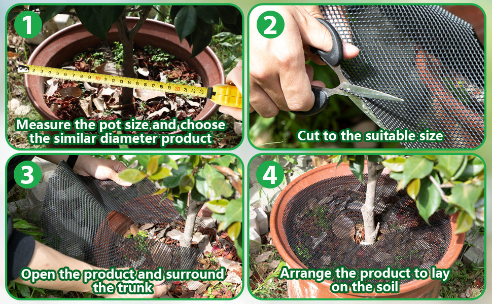 6 Pack Plant Pot Grids 15.7 Inch Flower Pot Soil Protector Cat Dog Pet Proof Cover for Australian Homes Indoor Outdoor Gardening Soil Guard