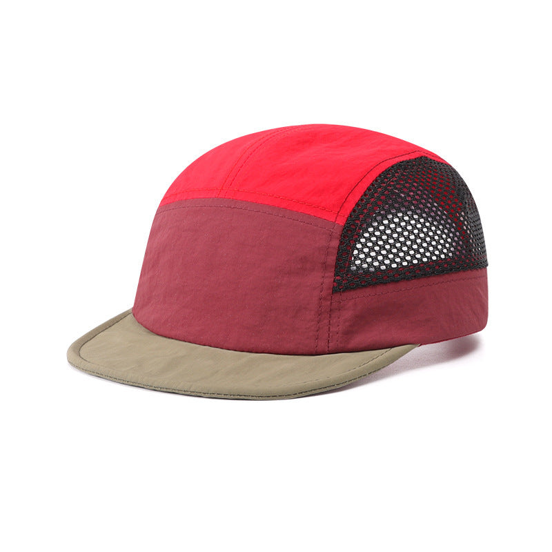 Red UPF 50+ Quick-Dry Outdoor Sun Hat with Breathable Mesh - Lightweight Adjustable Cap for Hiking, Camping and Fishing in the Australian Sun
