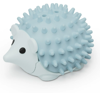 Blue 4 Pack Hedgehog Catnip Toys Self Grooming Face Scratcher &amp; Teething Chew Toy Soft Rubber Interactive Play Set for Kittens