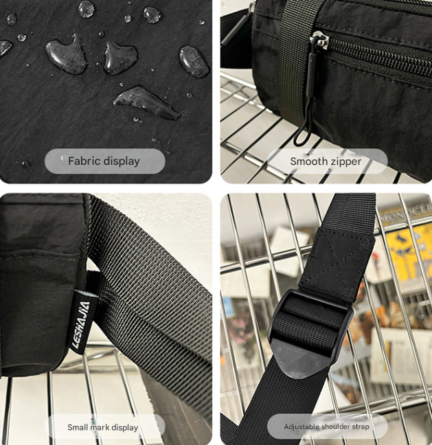 Yellow Unisex Mini Crossbody Waist Bag Lightweight Nylon Running Belt Phone Pouch 21cm Slim Sports Chest Sling for Travel & Gym