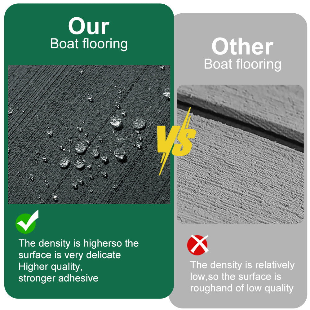 2400*600*6mm High Density EVA Foam Marine Flooring Flat Sheet Non-Grooved Self-Adhesive Boat Decking Mat Grey for Jet Ski Kayak & Fishing Boat