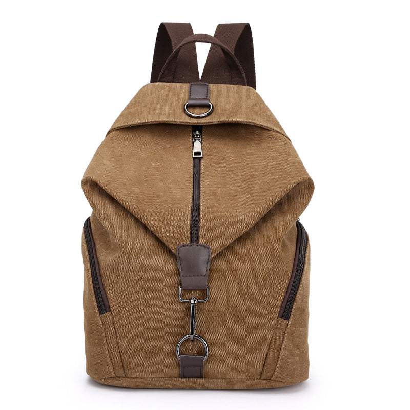 Brown Women's Vintage Canvas Backpack Casual Daypack Retro College School Bag Large Capacity Rucksack for Travel Work &amp; Daily Use