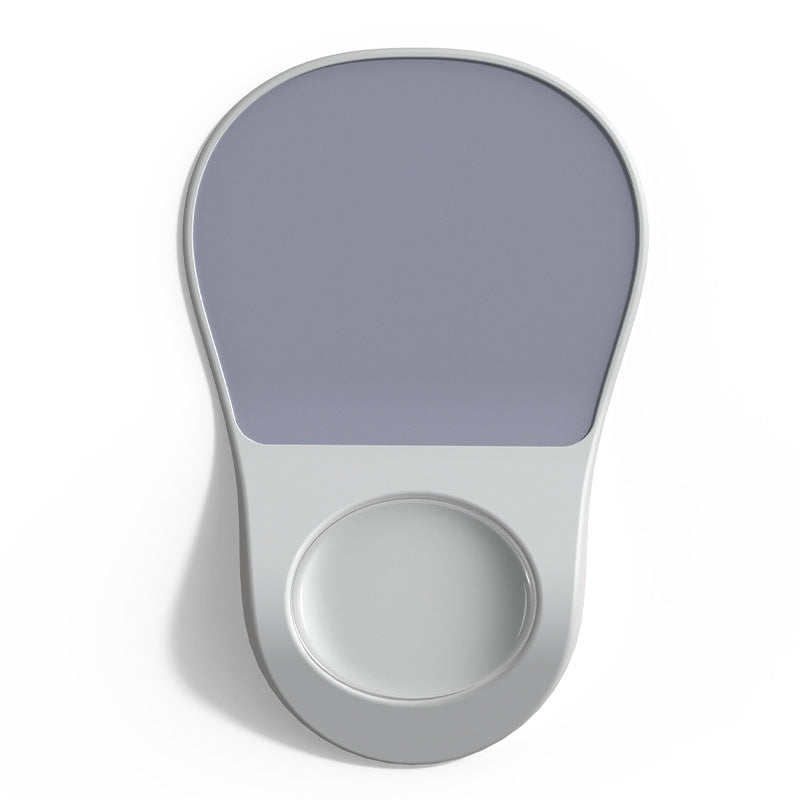 Light Grey Ergonomic Mouse Pad with Wrist Rest Support Soft Silicone Concave Groove Design 32.5cm Non-Slip Mat for Home Office & Gaming