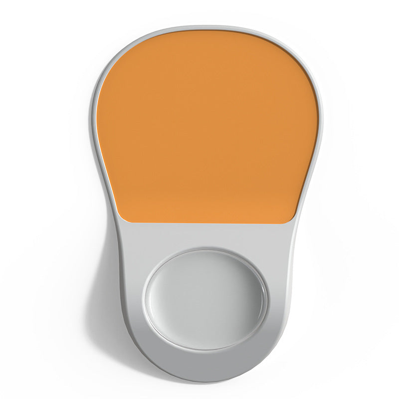 Orange Ergonomic Mouse Pad with Wrist Rest Support Soft Silicone Concave Groove Design 32.5cm Non-Slip Mat for Home Office & Gaming