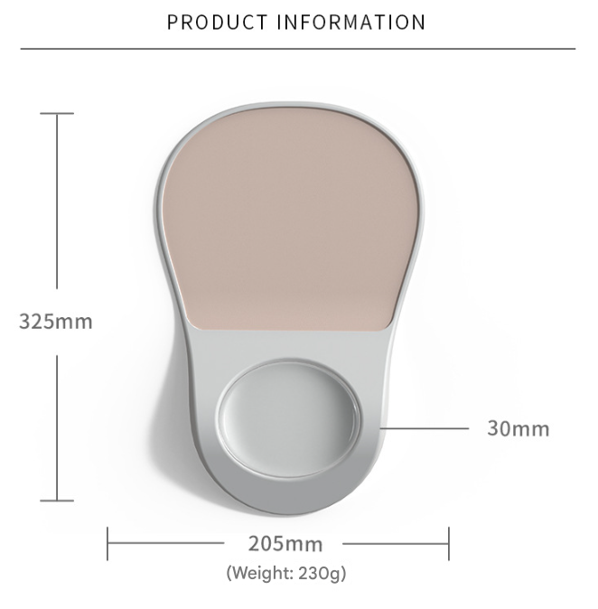 Brown Ergonomic Mouse Pad with Wrist Rest Support Soft Silicone Concave Groove Design 32.5cm Non-Slip Mat for Home Office & Gaming