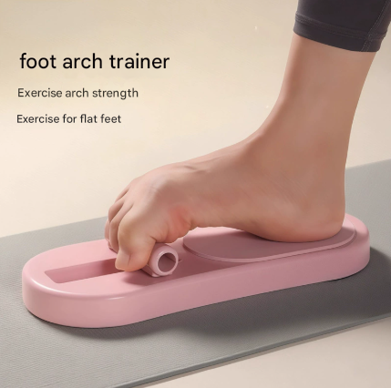 Pink Adjustable Foot Arch Trainer Toe Grip Exerciser Spring Resistance Strengthening Tool for Flat Feet &amp; Ballet 29cm