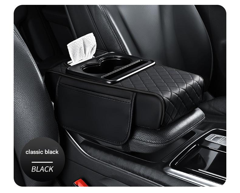 Premium Car Armrest Organizer &amp; Comfort Pad(black)