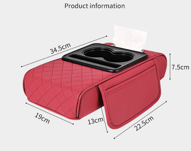 Premium Car Armrest Organizer & Comfort Pad(black)