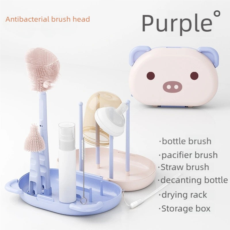 2pc * Effortless &amp; Hygienic Portable Baby Bottle Cleaning Set(Purple)