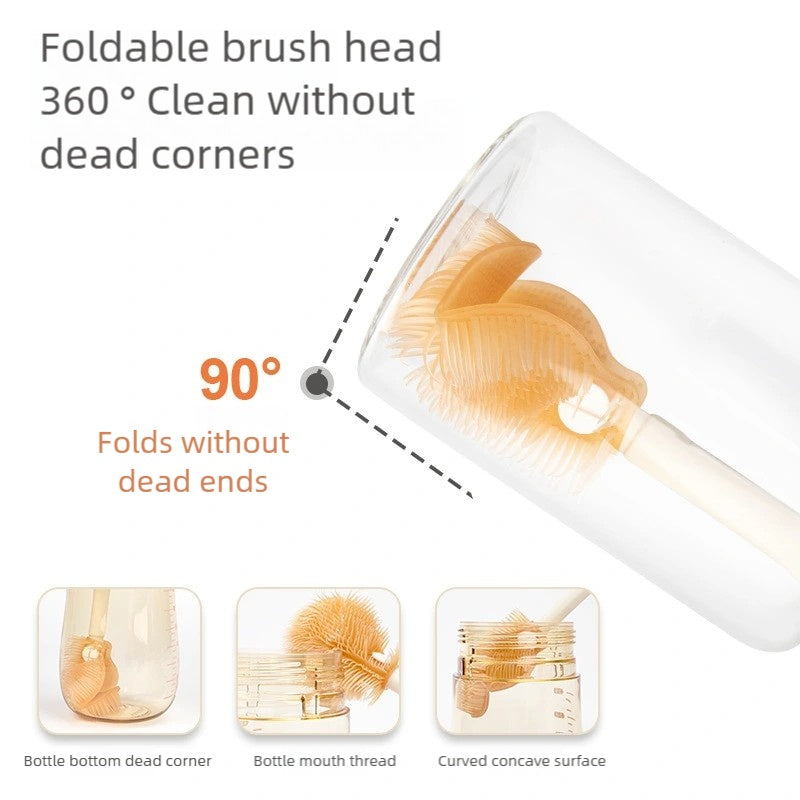 2pc * Effortless & Hygienic Portable Baby Bottle Cleaning Set(Purple)